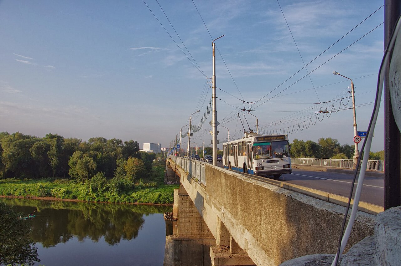 Днепр и мост в Могилёве